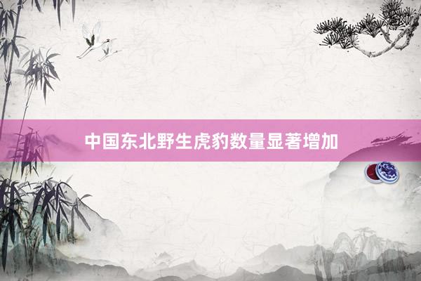 中国东北野生虎豹数量显著增加