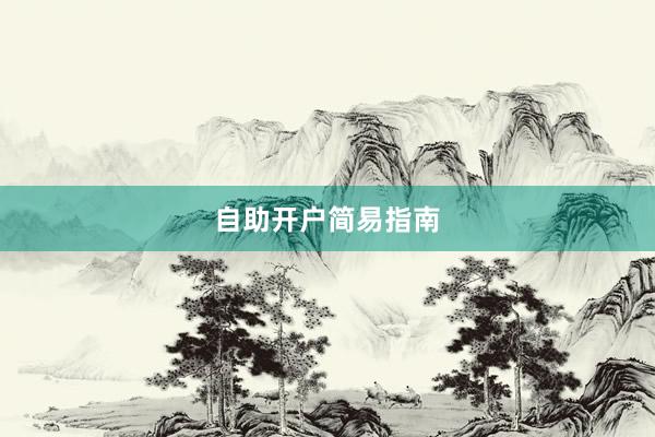 自助开户简易指南