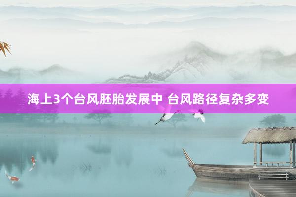 海上3个台风胚胎发展中 台风路径复杂多变