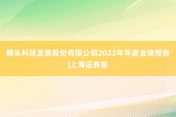 狮头科技发展股份有限公司2023年年度业绩预告|上海证券报