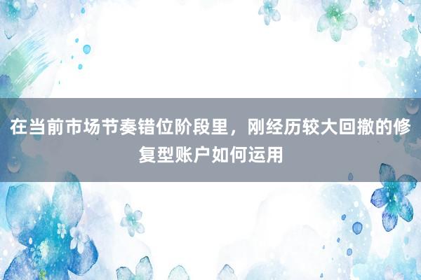 在当前市场节奏错位阶段里，刚经历较大回撤的修复型账户如何运用