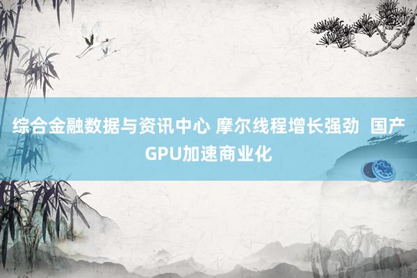 综合金融数据与资讯中心 摩尔线程增长强劲  国产GPU加速商业化